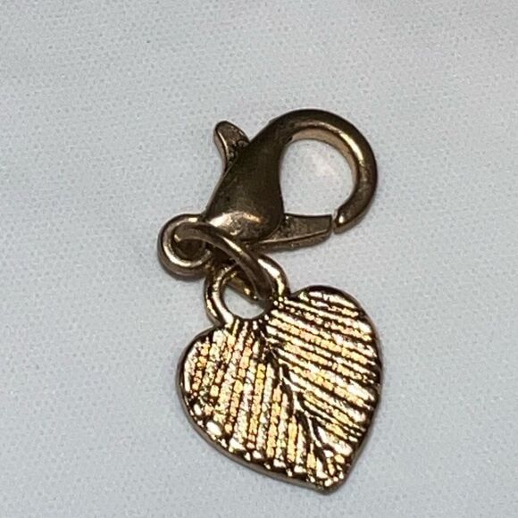 Gold Tone Red Heart Lobster Claw Charm - Picture 3 of 5
